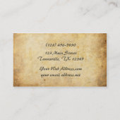 Trendy Aged Paper Medieval Design Visitekaartje (Achterkant)