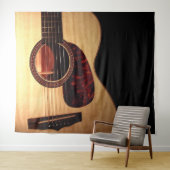Trendy akoestische gitaar Musical Country Tapestry Wandkleed (In Situ (horizontaal))