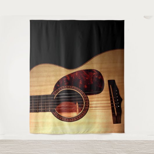 Trendy akoestische gitaar Musical Country Tapestry Wandkleed (Voorkant)