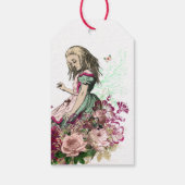 Trendy  Alice in het Baby shower van Wonderland Cadeaulabel (Achterkant)
