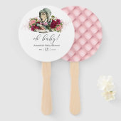 Trendy Alice in het Baby shower van Wonderland Handwaaier (Voorkant en achterkant)