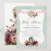 Trendy Alice in het Baby shower van Wonderland Kaart (Voorkant / Achterkant)