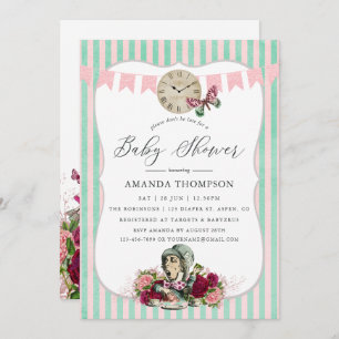 Trendy Alice in het Baby shower van Wonderland Kaart
