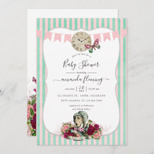 Trendy  Alice in het Baby shower van Wonderland Kaart