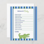Trendy Alligator wenst Baby advies Kaarten (Voorkant / Achterkant)
