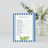 Trendy Alligator wenst Baby advies Kaarten (Staand voorkant)