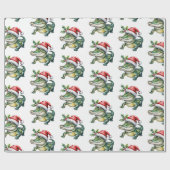 Trendy Alligators-Crocodiles Kerstpatroon Cadeaupapier (Vlak)