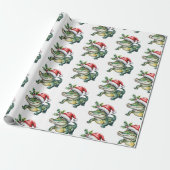 Trendy Alligators-Crocodiles Kerstpatroon Cadeaupapier (Uitgerold)