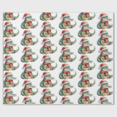 Trendy Alligators-Crocodiles Kerstpatroon  Cadeaupapier (Vlak)