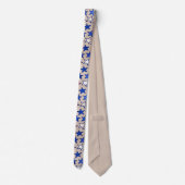 Trendy America Red White Stars beige Stropdas (Achterkant)