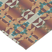 Trendy American Indianative Tribe Mosaic Pattern Korte Tafelloper (Hoek)