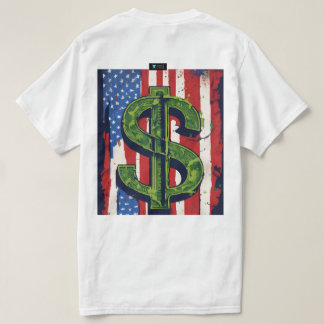 Trendy Amerikaanse dollar T-shirt ontwerp