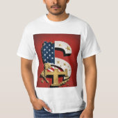 Trendy Amerikaanse dollar T-shirt ontwerp (Voorkant)