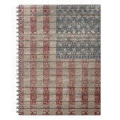 Trendy Amerikaanse vlag Aztec Tribal Pattern Notitieboek (Voorkant)