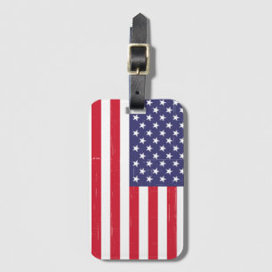 Trendy Amerikaanse vlag Bagagelabel