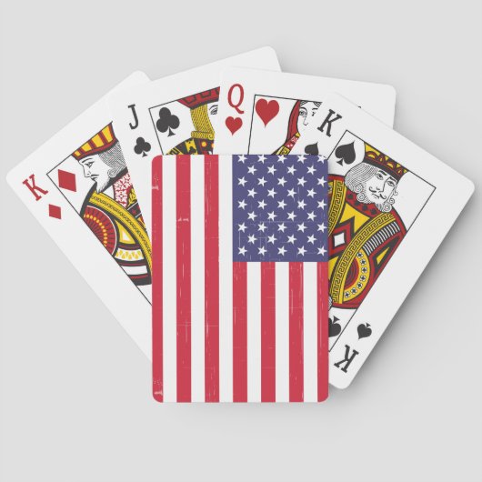 Trendy Amerikaanse vlag Pokerkaarten (Achterkant)