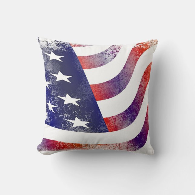 Trendy Amerikaanse Vlag Worp Kussen (Voorkant)