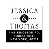 Trendy Ampersand Custom Name & Address Zelfinktende Stempel (Design)