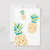 Trendy Ananas Bedankkaartjes Notitiekaartje (Achterkant)