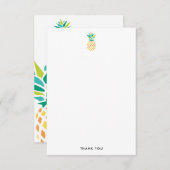 Trendy Ananas Bedankkaartjes Notitiekaartje (Voorkant / Achterkant)
