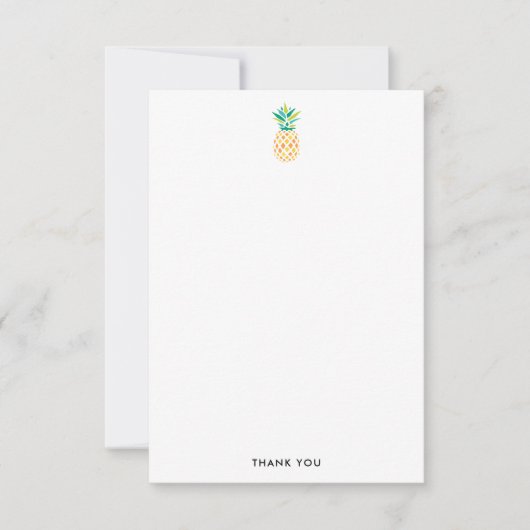 Trendy Ananas Dankkaartjes Notitiekaartje (Voorkant)