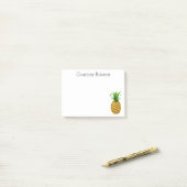 Trendy-ananas met Jouw naam Custom Post-it® Notes (Op bureau)