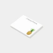 Trendy-ananas met Jouw naam Custom Post-it® Notes (Schuin)