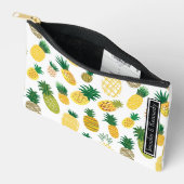 Trendy ananas patroon | Jouw namen toevoegen Etui (Open)