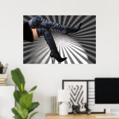 Trendy and Modern Boot Art Poster (Thuiskantoor)