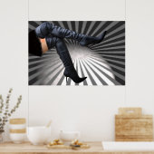 Trendy and Modern Boot Art Poster (Keuken)