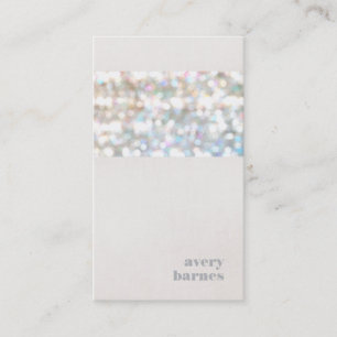 Trendy and Stylish Faux Linen Bokeh Glitter Visitekaartje
