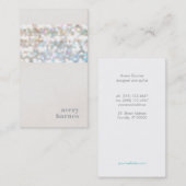 Trendy and Stylish Faux Linen Bokeh Glitter Visitekaartje (Voorkant / Achterkant)