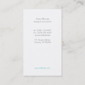 Trendy and Stylish Faux Linen Bokeh Glitter Visitekaartje (Achterkant)