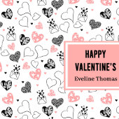 Trendy Anniversary Love Art Hand Drawn Gift Bag Groot Cadeauzakje