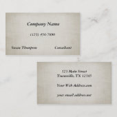 Trendy Antiek White Linen Texture Visitekaartje (Voorkant / Achterkant)