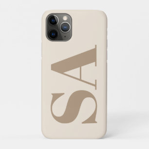 trendy Antiek Wit met Monogram Case-Mate iPhone Case