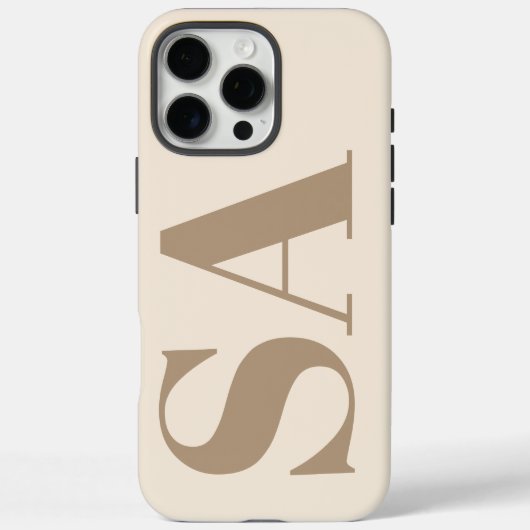 trendy Antiek Wit met Monogram Case-Mate iPhone Case (Achterkant)