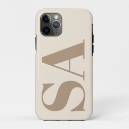 trendy Antiek Wit met Monogram Case-Mate iPhone Case