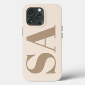 trendy Antiek Wit met Monogram Case-Mate iPhone Case (Achterkant)