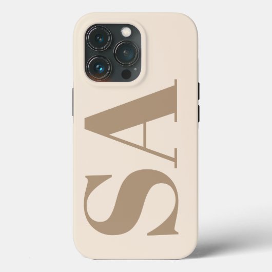 trendy Antiek Wit met Monogram Case-Mate iPhone Case (Achterkant)
