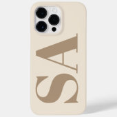 trendy Antiek Wit met Monogram Case-Mate iPhone Case (Achterkant)