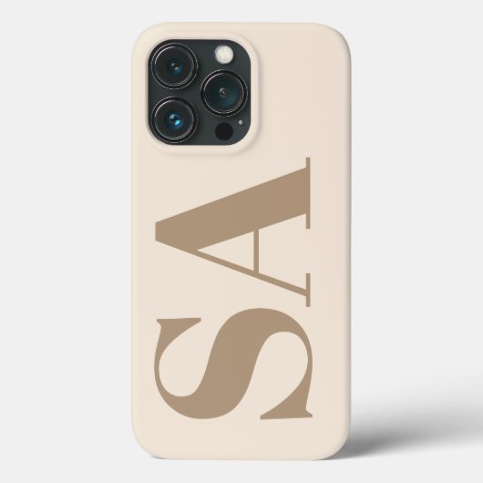 trendy Antiek Wit met Monogram Case-Mate iPhone Case (Achterkant)