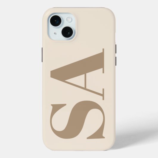 trendy Antiek Wit met Monogram Case-Mate iPhone Case (Achterkant)