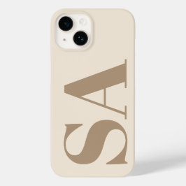 trendy Antiek Wit met Monogram Case-Mate iPhone 14 Hoesje