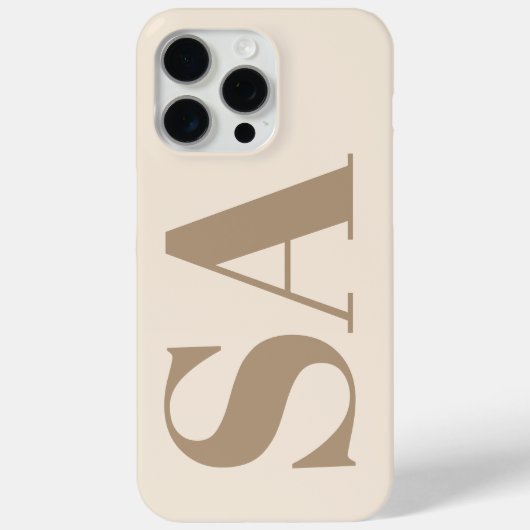 trendy Antiek Wit met Monogram Case-Mate iPhone Case (Achterkant)