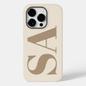 trendy Antiek Wit met Monogram Case-Mate iPhone Case (Achterkant)
