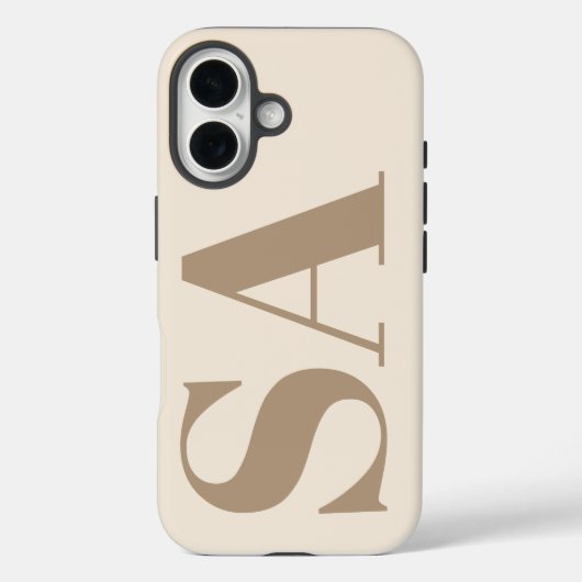 trendy Antiek Wit met Monogram Case-Mate iPhone Case (Achterkant)