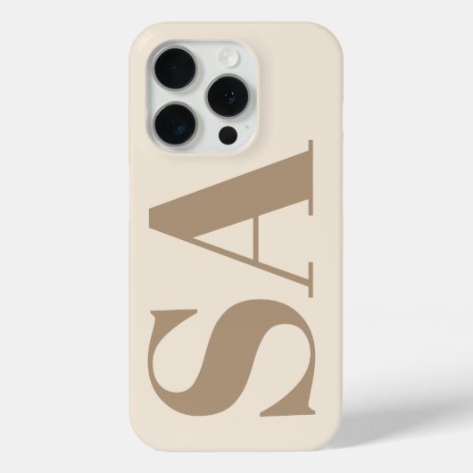 trendy Antiek Wit met Monogram Case-Mate iPhone Case (Achterkant)