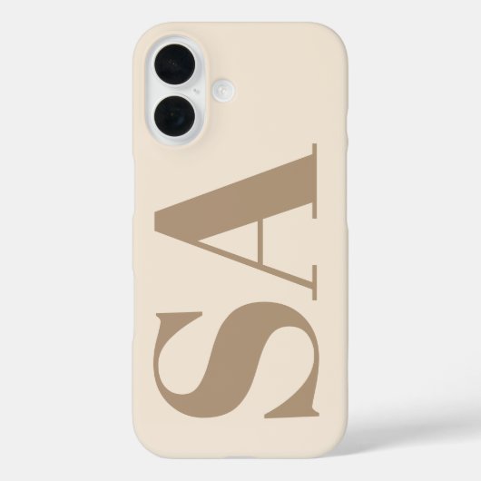 trendy Antiek Wit met Monogram Case-Mate iPhone Case (Achterkant)