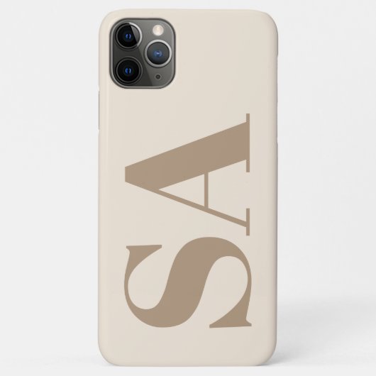 trendy Antiek Wit met Monogram Case-Mate iPhone Case (Achterkant)